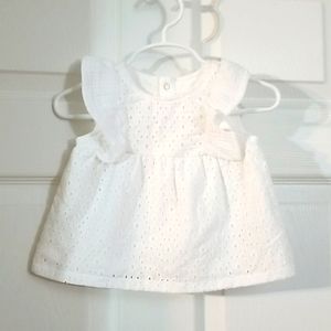 Eyelet Top with Flutter Sleeves 6-9m